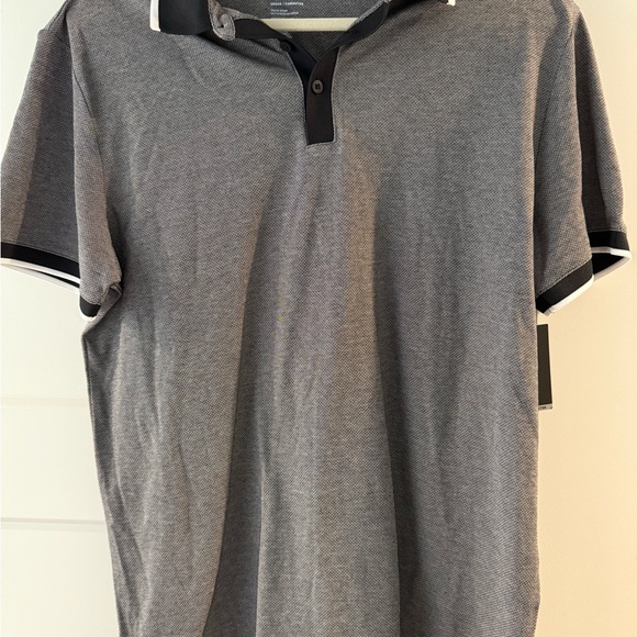FLX Men's Size L Tipped Commuter Button Up Polo Shirt, NWT - Picture 1 of 5